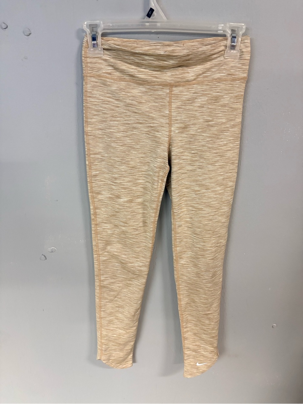 Kids Nike Performance Leggings - Cream Heather